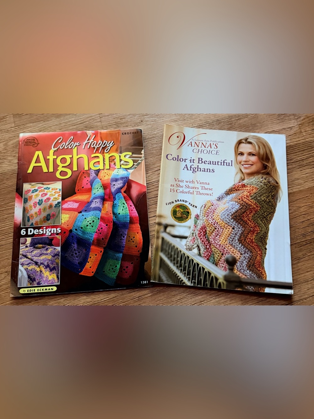 Colorful Afghan & Vanna’s Choice Crochet Books